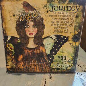 Journey Art Canvas with Butterfly Design by US artist The Land Of Elsewhere TIA